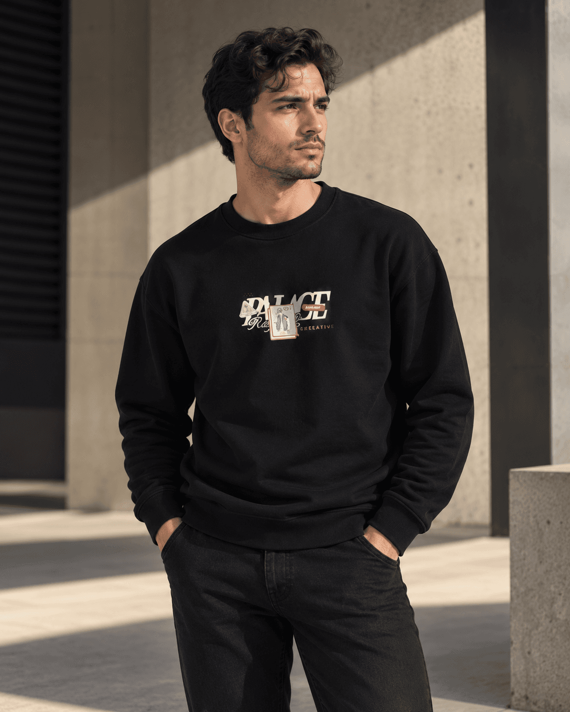 بلوز آستین بلند - palace - مشکی - LABEH WEAR - تصویر اصلی